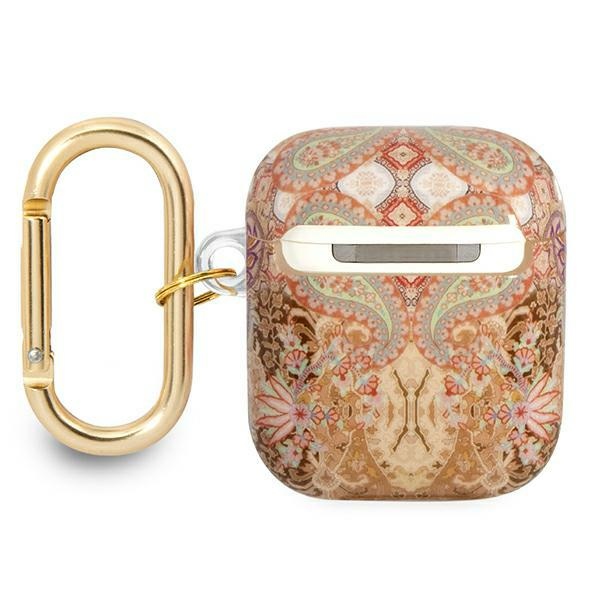 iTok webáruház - Guess Guess GUA2HHFLD AirPods tok – arany paisley mintával 2 Guess GUA2HHFLD AirPods cover gold/gold Paisley Strap Collection