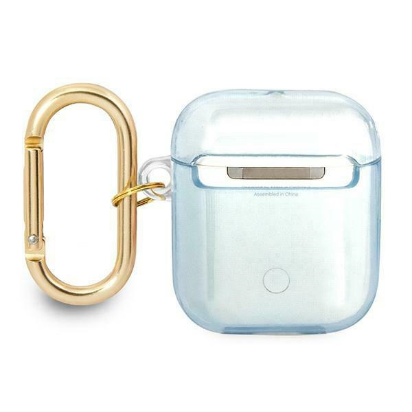 iTok webáruház - Guess Guess GUA2HHTSB AirPods tok, kék 2 Guess GUA2HHTSB AirPods cover blue/blue Strap Collection
