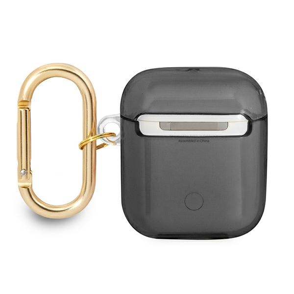 iTok webáruház - Guess Guess GUA2HHTSK AirPods tok – Strap Collection, fekete/fekete 2 Guess GUA2HHTSK AirPods cover black/black Strap Collection