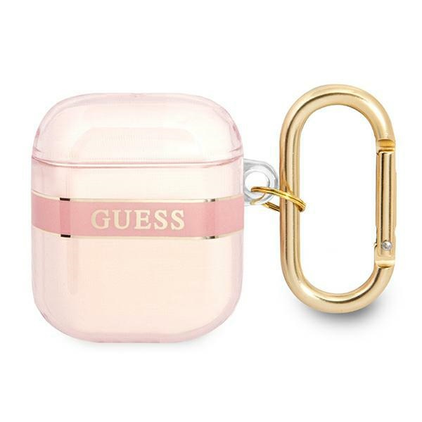 iTok webáruház - Guess Guess GUA2HHTSP AirPods tok – rózsaszín 1 Guess GUA2HHTSP AirPods cover pink/pink Strap Collection