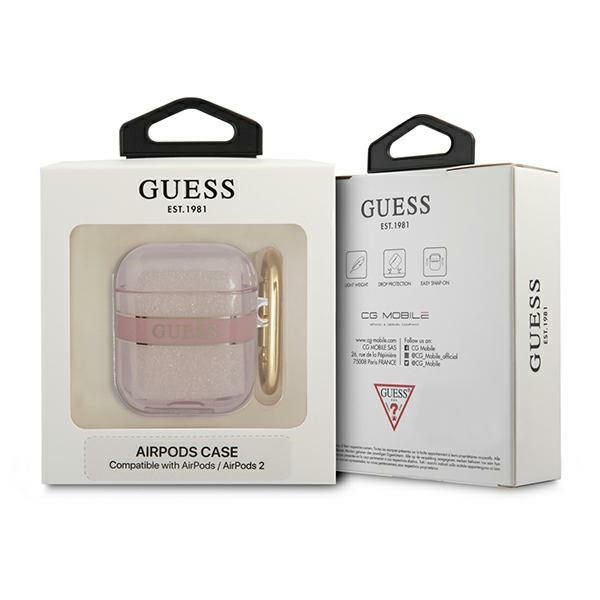 iTok webáruház - Guess Guess GUA2HHTSP AirPods tok – rózsaszín 3 Guess GUA2HHTSP AirPods cover pink/pink Strap Collection