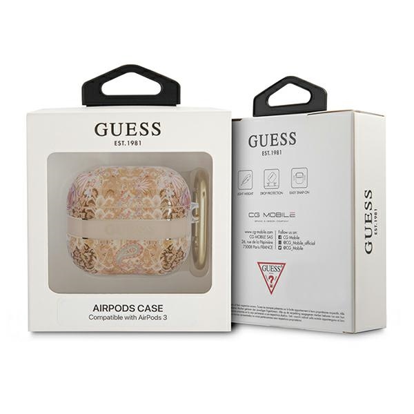 iTok webáruház - Guess Guess GUA3HHFLD AirPods 3 tok – Paisley Strap Collection, arany 3 Guess GUA3HHFLD AirPods 3 cover gold/gold Paisley Strap Collection