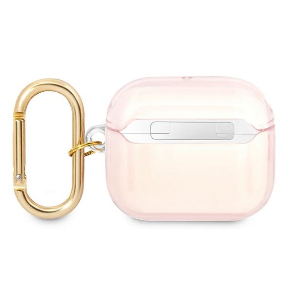 iTok webáruház - Guess Guess GUA3HHTSP AirPods 3 tok – Strap Collection, rózsaszín 2 Guess GUA3HHTSP AirPods 3 cover pink/pink Strap Collection