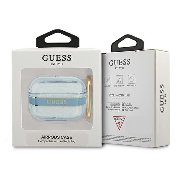 iTok webáruház - Guess Guess GUAPHHTSB AirPods Pro tok – Strap Collection, kék 3 Guess GUAPHHTSB AirPods Pro cover blue/blue Strap Collection