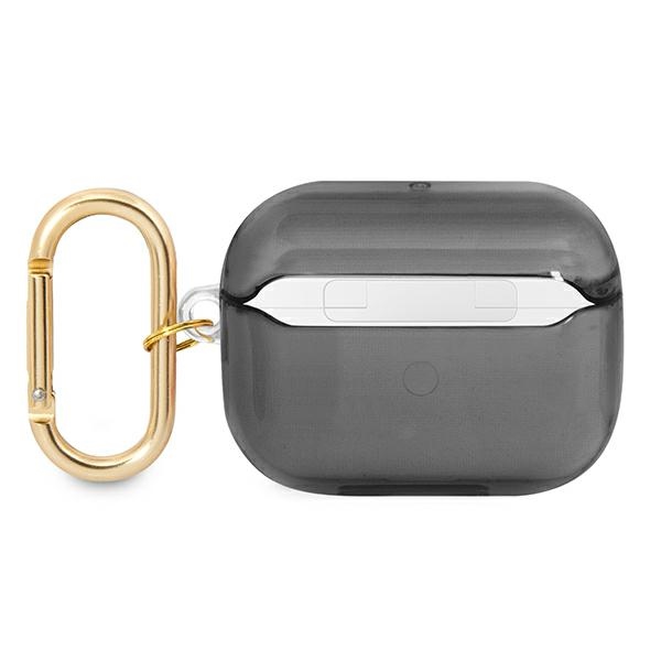 iTok webáruház - Guess Guess GUAPHHTSK AirPods Pro tok, fekete/fekete 2 Guess GUAPHHTSK AirPods Pro cover black/black Strap Collection