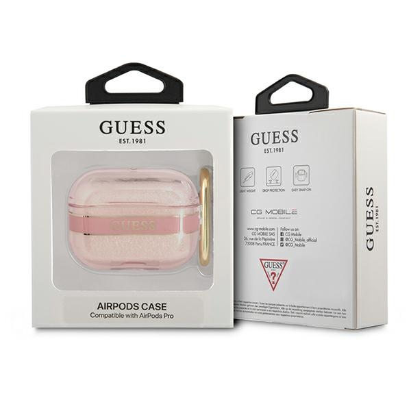iTok webáruház - Guess Guess GUAPHHTSP AirPods Pro tok – Strap Collection, rózsaszín 3 Guess GUAPHHTSP AirPods Pro cover pink/pink Strap Collection