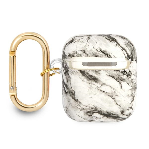 iTok webáruház - Guess GUA2HCHMAG AirPods cover grey/grey Marble Strap Collection 2 Guess GUA2HCHMAG AirPods cover grey/grey Marble Strap Collection