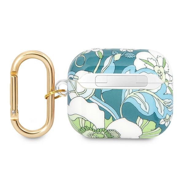iTok webáruház - Guess Guess GUA3HHFLN Flower Strap tok AirPods 3-hoz 2 Guess GUA3HHFLN AirPods 3 cover green/green Flower Strap Collection