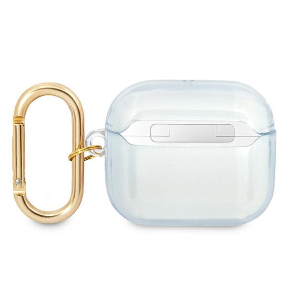 iTok webáruház - Guess Guess GUA3HHTSB AirPods 3 tok – Strap Collection, kék 2 Guess GUA3HHTSB AirPods 3 cover blue/blue Strap Collection
