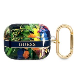 Guess GUAPHHFLB AirPods Pro tok – Flower Strap Collection, kék/kék