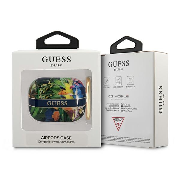iTok webáruház - Guess Guess GUAPHHFLB AirPods Pro tok – Flower Strap Collection, kék/kék 3 Guess GUAPHHFLB AirPods Pro cover blue/blue Flower Strap Collection