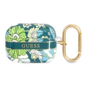 Guess GUAPHHFLN AirPods Pro tok – Flower Strap Collection, zöld