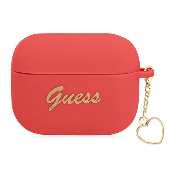 iTok webáruház - Guess Guess GUAPLSCHSR AirPods Pro szilikon tok – Charm Heart, piros 1 Guess GUAPLSCHSR AirPods Pro cover red/red Silicone Charm Heart Collection