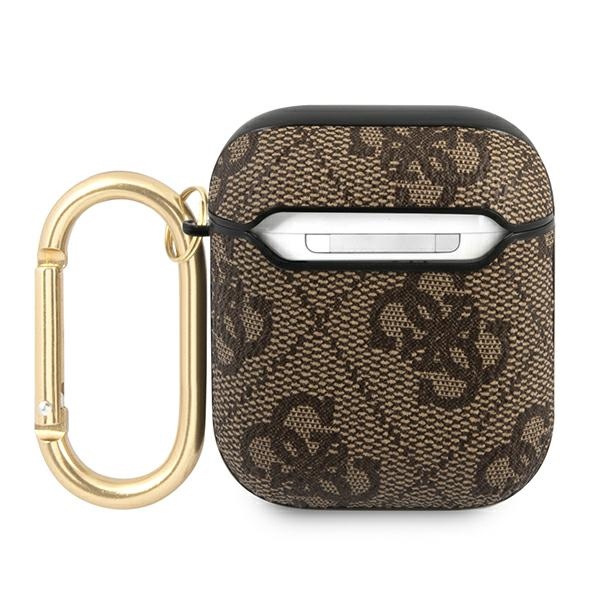 iTok webáruház - Guess Guess GUA24GSMW AirPods tok, barna, 4G Script Metal Collection 2 Guess GUA24GSMW AirPods cover brown / brown 4G Script Metal Collection