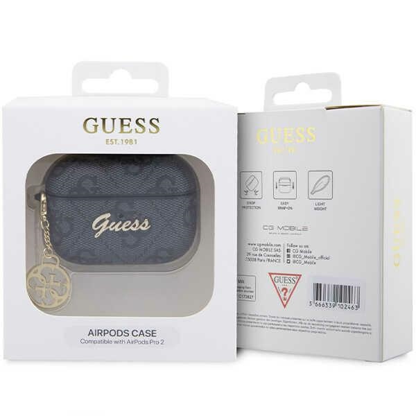 iTok webáruház - Guess Guess GUAP2G4GSMK AirPods Pro 2 tok – 4G Charm Collection, fekete 4 Guess GUAP2G4GSMK AirPods Pro 2 cover black/black 4G Charm Collection