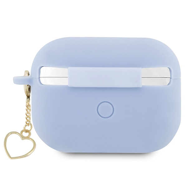 iTok webáruház - Guess Guess GUAP2LSCHSB AirPods Pro 2 szilikontok, kék 2 Guess GUAP2LSCHSB AirPods Pro 2 cover blue/blue Silicone Charm Heart Collection