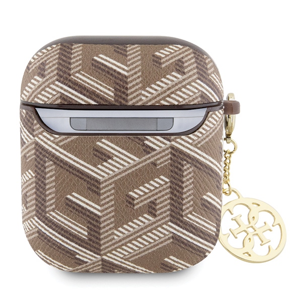 iTok webáruház - Guess Guess GUA2PGCE4CW tok AirPods 1/2-höz – barna GCube Charm 2 Guess GUA2PGCE4CW case for AirPods 1/2 - brown GCube Charm