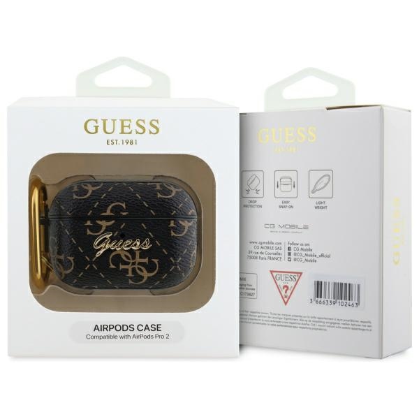 iTok webáruház - Guess Guess GUAP2PG4GPK AirPods Pro 2 (2022/2023) tok, fekete/fekete, 4G Hook 4 Guess GUAP2PG4GPK AirPods Pro 2 (2022/2023) cover black/black 4G Hook