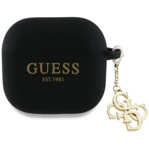 Guess Silicone 4G Charm tok AirPods 4-hez (fekete)