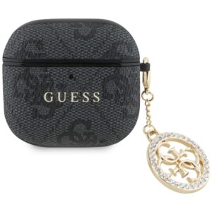 Guess 4G Strass Charm tok AirPods 4-hez (fekete)