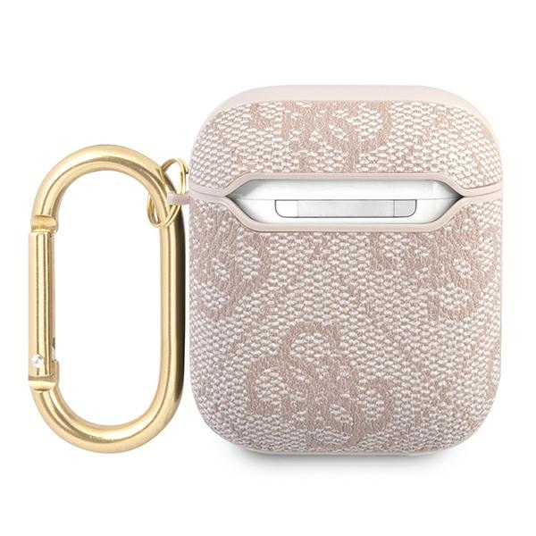 iTok webáruház - Guess Guess 4G Script Metal Collection tok AirPods 1/2-höz (rózsaszín) 2 Guess 4G Script Metal Collection Case for AirPods 1 / 2 (rózsaszín)