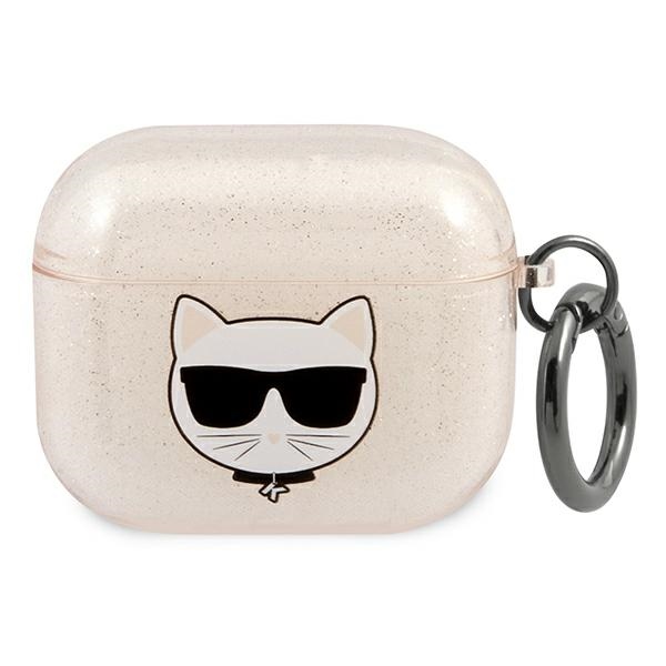iTok webáruház - Karl Lagerfeld Karl Lagerfeld Glitter Choupette tok AirPods 3-hoz (arany) 1 Karl Lagerfeld Glitter Choupette Case for AirPods 3 (arany)