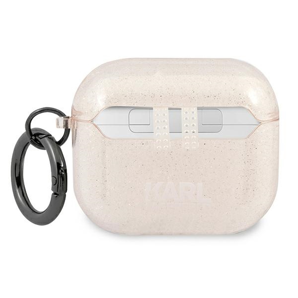 iTok webáruház - Karl Lagerfeld Karl Lagerfeld Glitter Choupette tok AirPods 3-hoz (arany) 2 Karl Lagerfeld Glitter Choupette Case for AirPods 3 (arany)