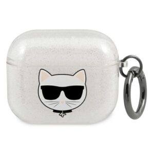 Karl Lagerfeld Choupette Glitter tok AirPods 3 készülékhez (ezüst)