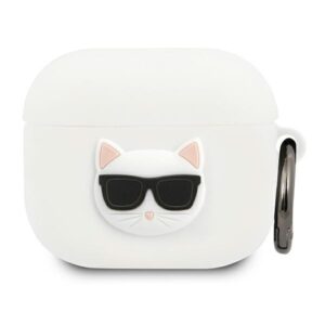 Karl Lagerfeld Choupette szilikon tok AirPods 3-hoz (fehér)