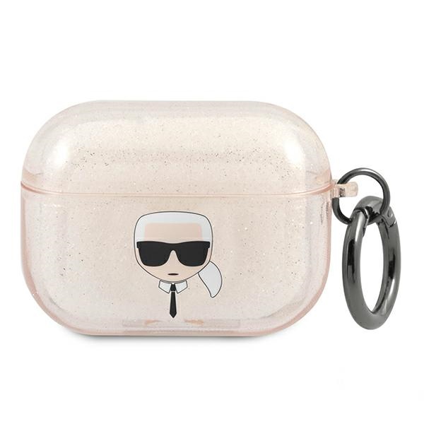 iTok webáruház - Karl Lagerfeld Karl Lagerfeld Karl’s Head csillámos tok AirPods Pro készülékhez (arany) 1 Karl Lagerfeld Glitter Karl's Head Case for AirPods Pro (arany)