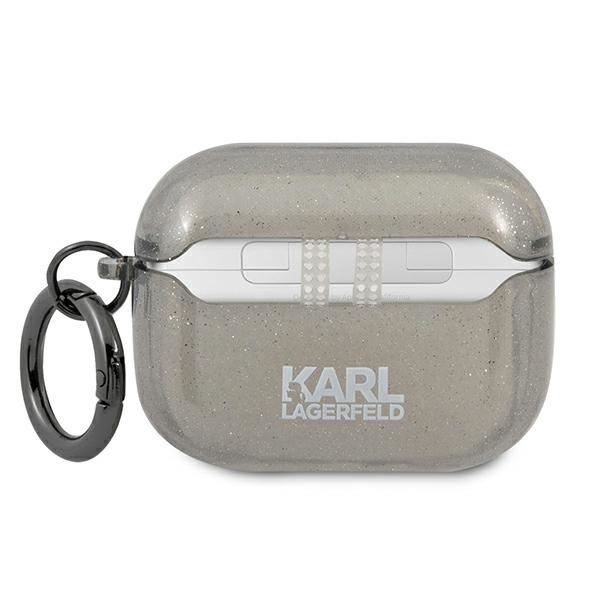 iTok webáruház - Karl Lagerfeld Karl Lagerfeld Glitter Karl's Head tok AirPods Pro készülékhez (fekete) 2 Karl Lagerfeld Glitter Karl's Head Case for AirPods Pro (fekete)