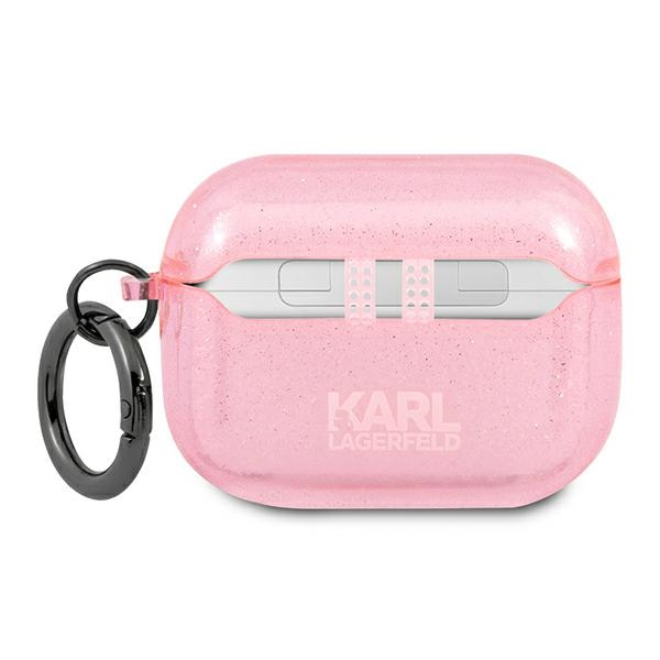 iTok webáruház - Karl Lagerfeld Karl Lagerfeld Glitter Karl’s Head tok AirPods Pro készülékhez (rózsaszín) 2 Karl Lagerfeld Glitter Karl's Head Case for AirPods Pro (rózsaszín)