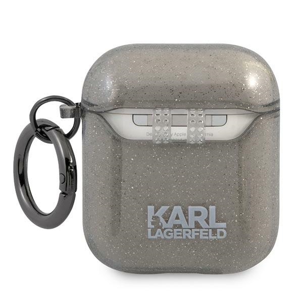 iTok webáruház - Karl Lagerfeld Karl Lagerfeld Glitter Karl’s Head tok AirPods 1/2 készülékhez (fekete) 2 Karl Lagerfeld Glitter Karl's Head Case for AirPods 1/2 (fekete)