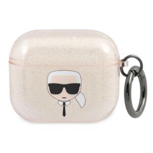 Karl Lagerfeld Glitter Karl’s Head tok AirPods 3-hoz (arany)