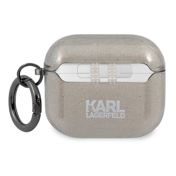 iTok webáruház - Karl Lagerfeld Karl Lagerfeld Glitter Karl’s Head tok AirPods 3-hoz (fekete) 2 Karl Lagerfeld Glitter Karl's Head Case for AirPods 3 (fekete)