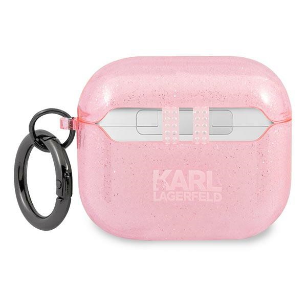 iTok webáruház - Karl Lagerfeld Karl Lagerfeld Glitter Karl's Head tok AirPods 3 készülékhez (rózsaszín) 2 Karl Lagerfeld Glitter Karl's Head Case for AirPods 3 (rózsaszín)