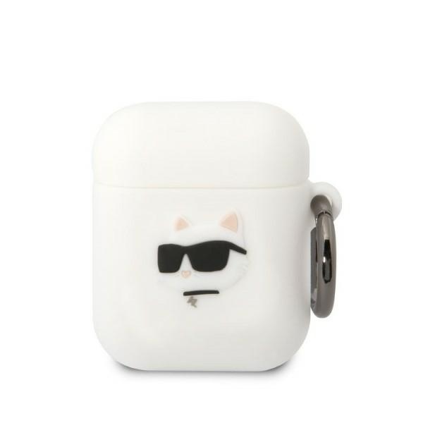 iTok webáruház - Karl Lagerfeld Karl Lagerfeld KLA2RUNCHH szilikon tok AirPods 1/2-höz – Choupette 3D, fehér 1 Karl Lagerfeld KLA2RUNCHH AirPods 1/2 cover white/white Silicone Choupette Head 3D