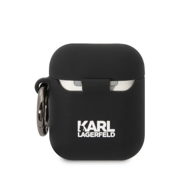 iTok webáruház - Karl Lagerfeld Karl Lagerfeld KLA2RUNCHK szilikon tok AirPods 1/2-höz, Choupette 3D fej, fekete 2 Karl Lagerfeld KLA2RUNCHK AirPods 1/2 cover black/black Silicone Choupette Head 3D