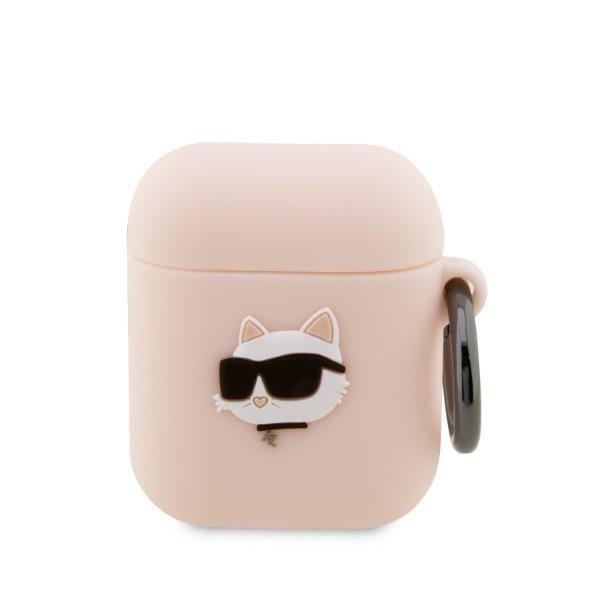 iTok webáruház - Karl Lagerfeld Karl Lagerfeld KLA2RUNCHP szilikon tok AirPods 1/2-höz – Choupette Head 3D, rózsaszín 1 Karl Lagerfeld KLA2RUNCHP AirPods 1/2 cover pink/pink Silicone Choupette Head 3D