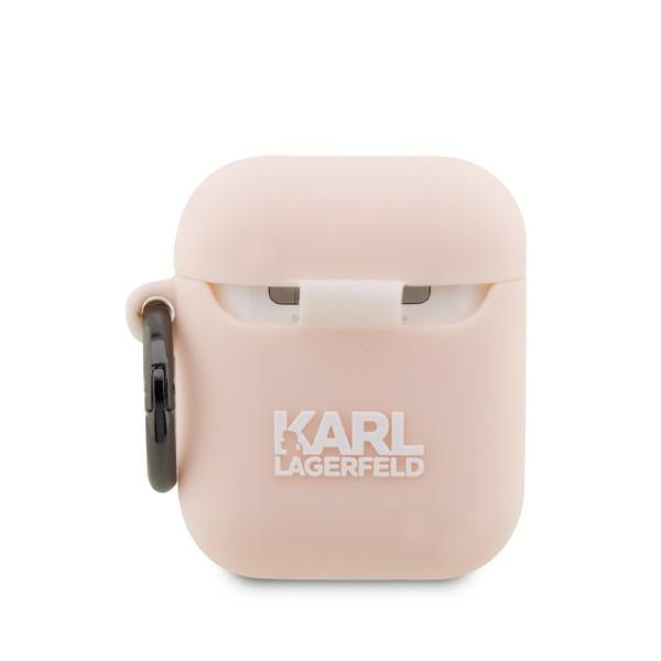 iTok webáruház - Karl Lagerfeld Karl Lagerfeld KLA2RUNCHP szilikon tok AirPods 1/2-höz – Choupette Head 3D, rózsaszín 2 Karl Lagerfeld KLA2RUNCHP AirPods 1/2 cover pink/pink Silicone Choupette Head 3D