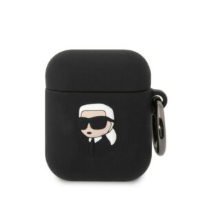 Karl Lagerfeld KLA2RUNIKK AirPods 1/2 szilikon tok – fekete