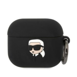 Karl Lagerfeld Silicone Karl Head 3D tok AirPods 3-hoz (fekete)