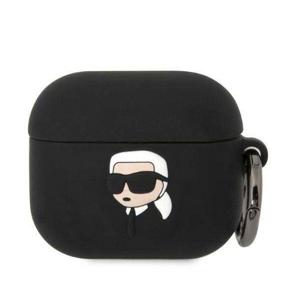 iTok webáruház - Karl Lagerfeld Karl Lagerfeld Silicone Karl Head 3D tok AirPods 3-hoz (fekete) 1 Karl Lagerfeld Silicone Karl Head 3D Case for AirPods 3 (fekete)