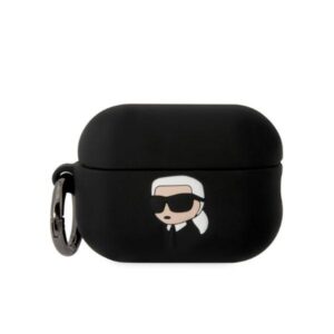 Karl Lagerfeld KLAP2RUNIKK szilikontok AirPods Pro 2-höz, fekete