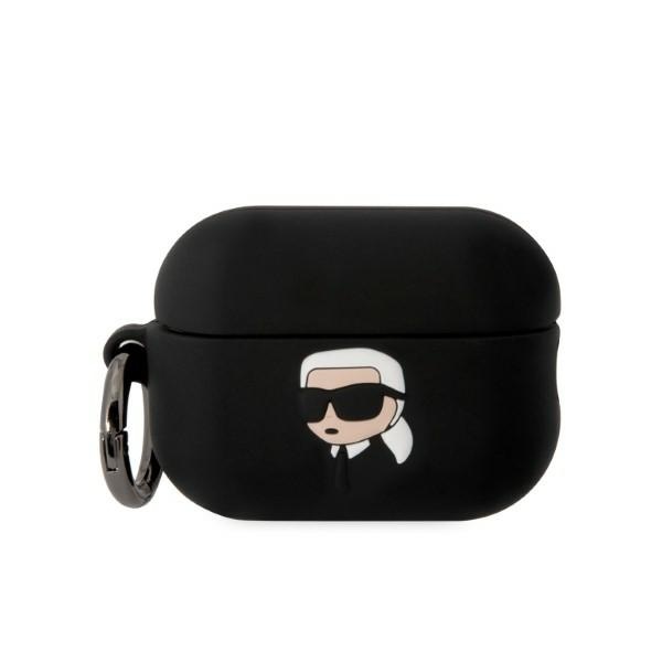 iTok webáruház - Karl Lagerfeld Karl Lagerfeld KLAP2RUNIKK szilikontok AirPods Pro 2-höz, fekete 1 Karl Lagerfeld KLAP2RUNIKK AirPods Pro 2 cover black/black Silicone Karl Head 3D
