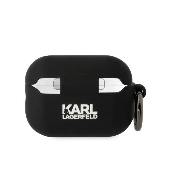iTok webáruház - Karl Lagerfeld Karl Lagerfeld KLAP2RUNIKK szilikontok AirPods Pro 2-höz, fekete 2 Karl Lagerfeld KLAP2RUNIKK AirPods Pro 2 cover black/black Silicone Karl Head 3D