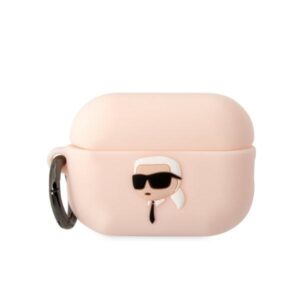 Karl Lagerfeld KLAP2RUNIKP AirPods Pro 2 szilikon tok – rózsaszín