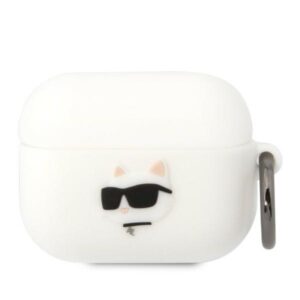 Karl Lagerfeld KLAPRUNCHH szilikon tok AirPods Pro készülékhez – Choupette 3D, fehér