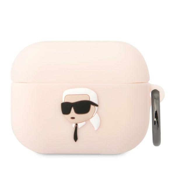 iTok webáruház - Karl Lagerfeld Karl Lagerfeld KLAPRUNIKP rózsaszín szilikontok AirPods Pro készülékhez 1 Karl Lagerfeld KLAPRUNIKP AirPods Pro cover pink/pink Silicone Karl Head 3D