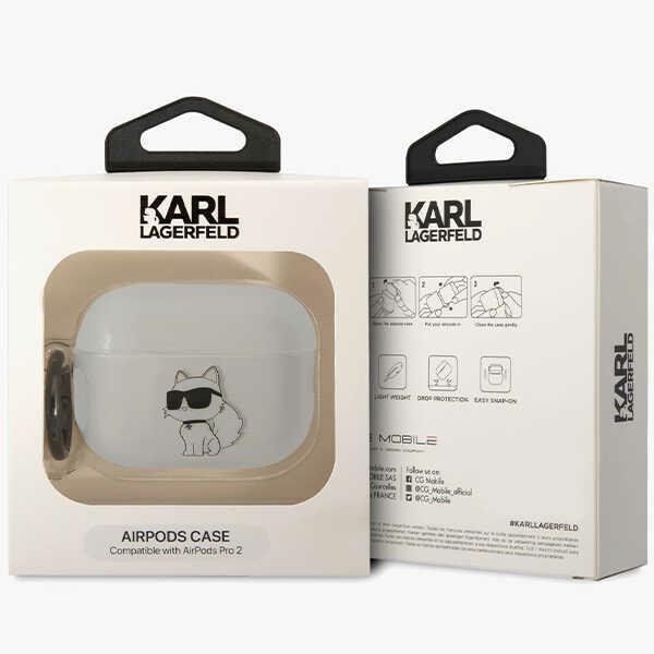 iTok webáruház - Karl Lagerfeld Karl Lagerfeld KLAP2HNCHTCT Choupette tok AirPods Pro 2-höz 4 Karl Lagerfeld KLAP2HNCHTCT Airpods Pro 2 cover transparent Ikonik Choupette